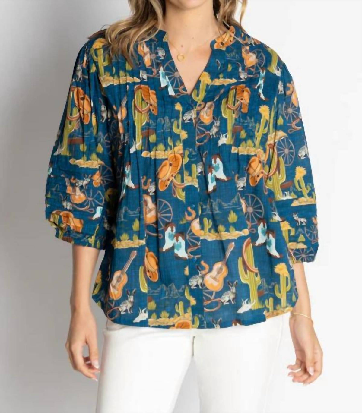Hang Your Hat Pintuck Prairie Shirt