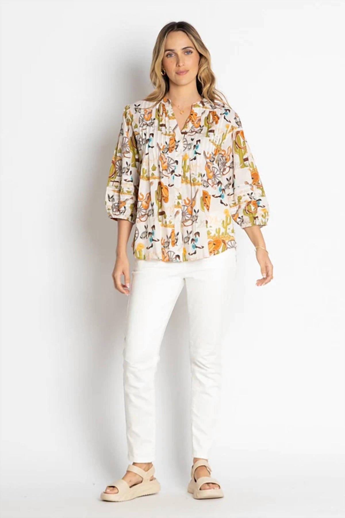Hang Your Hat Pintuck Prairie Shirt