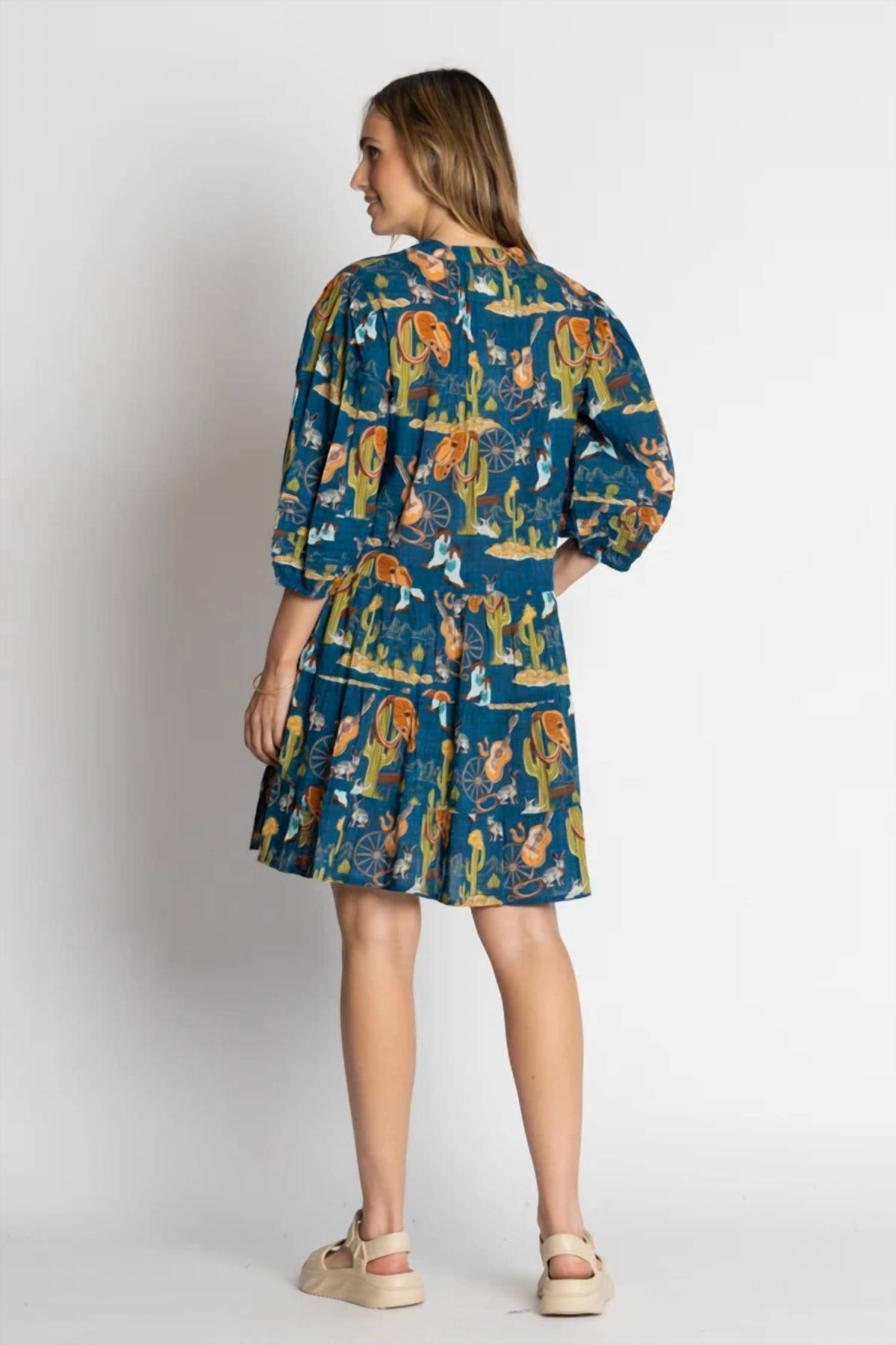 Hang Your Hat Prairie Pintuck Mini Dress