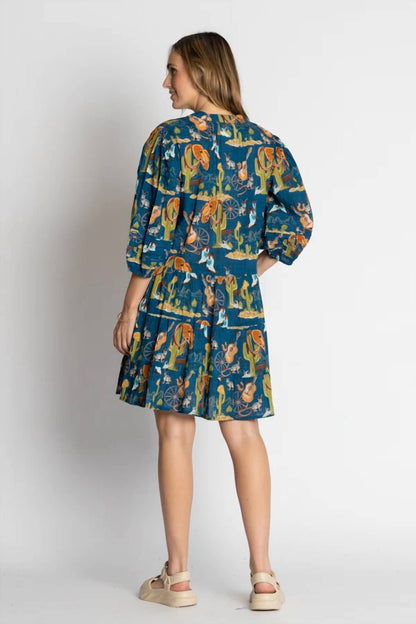 Hang Your Hat Prairie Pintuck Mini Dress