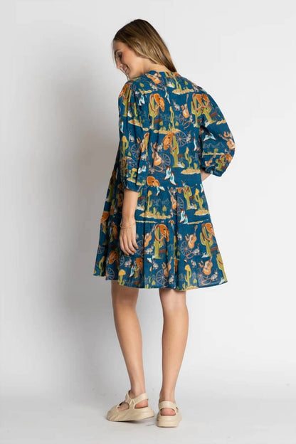 Hang Your Hat Prairie Pintuck Mini Dress