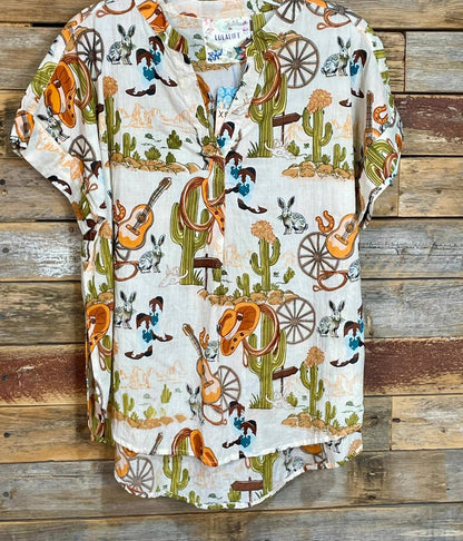 Women's Hang Your Hat V-neck Prairie Top