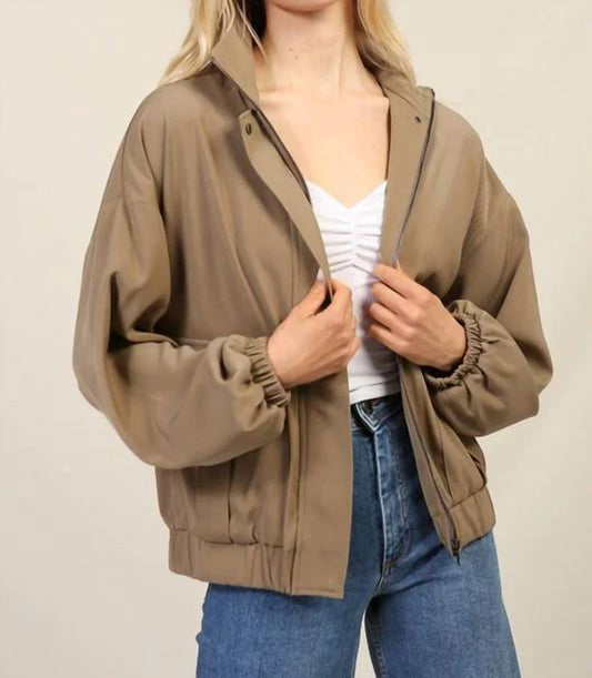 High Neck Zip Up Jacket