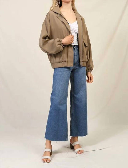 High Neck Zip Up Jacket
