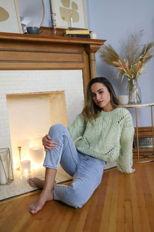 Thick Cable Knit Sweater