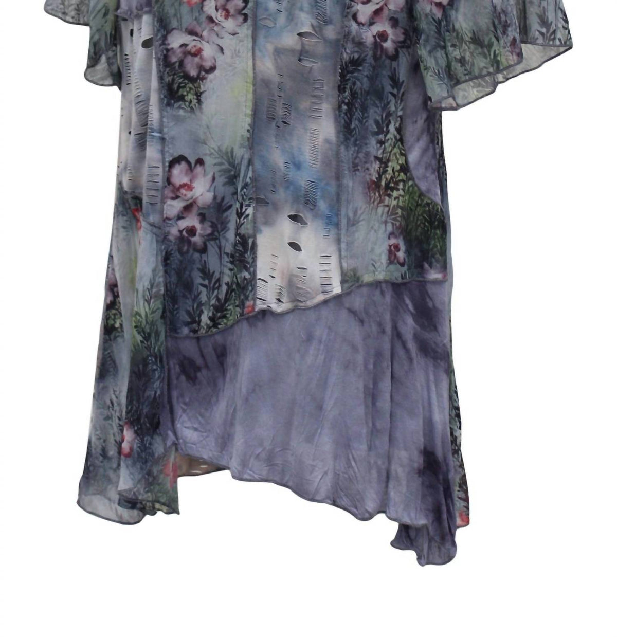 Floral Asymmetrical Hem Top