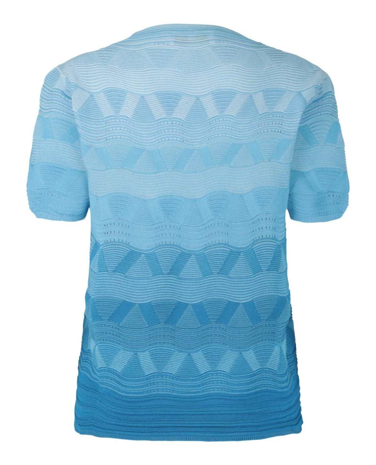 Wave-Pattern Knit Sweater