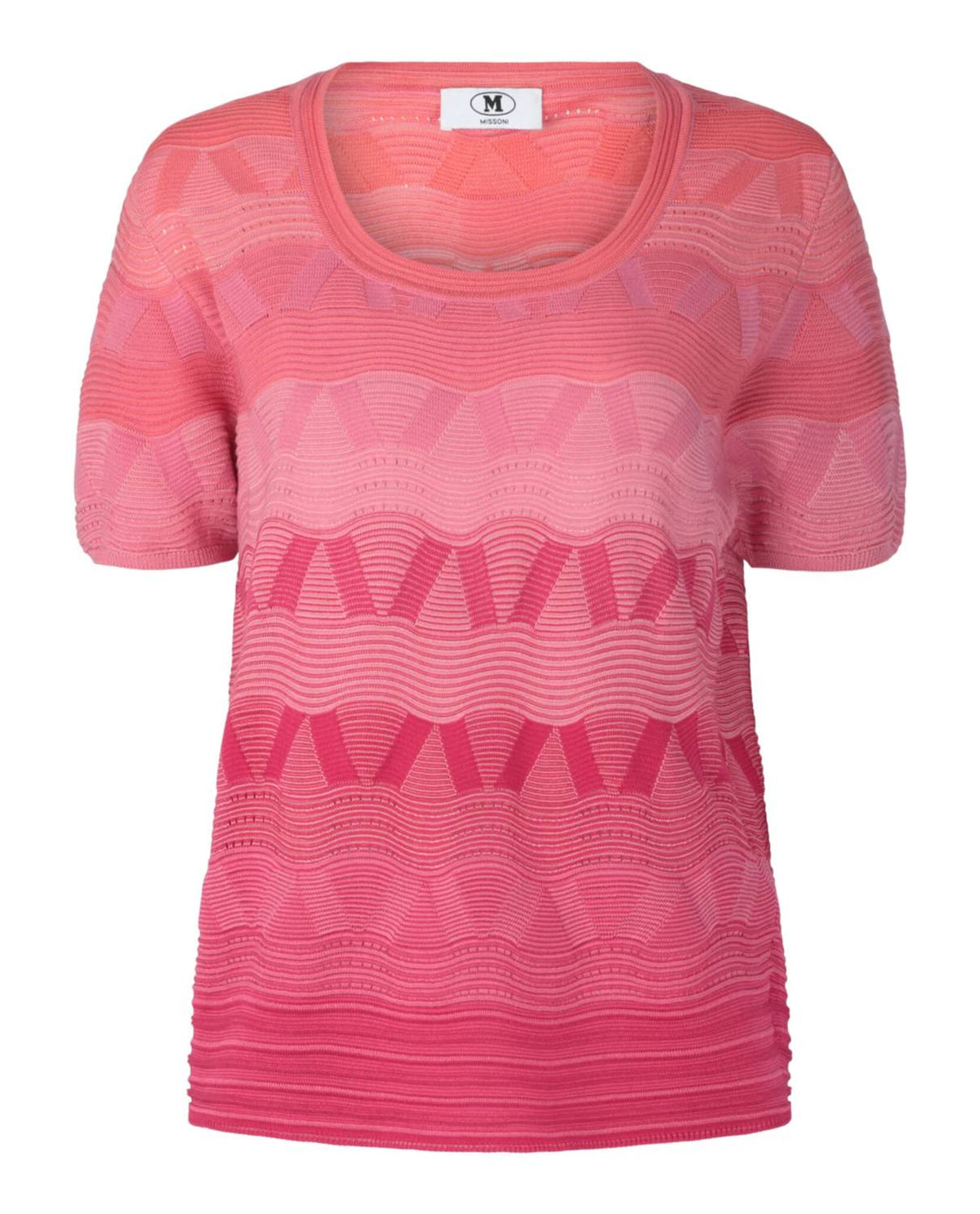 Wave-Pattern Knit Sweater