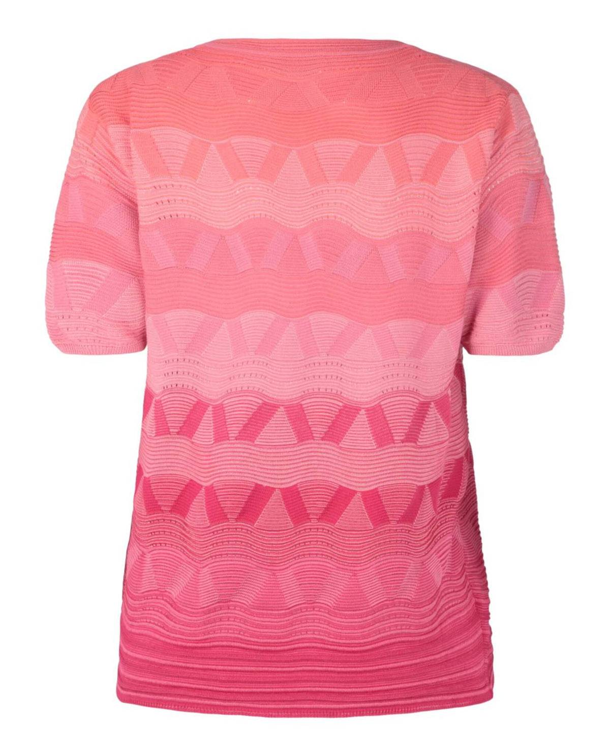 Wave-Pattern Knit Sweater