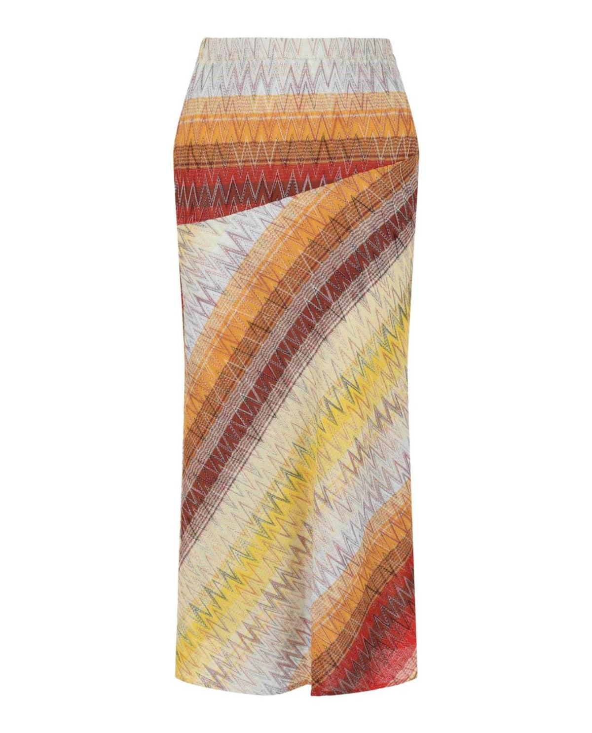 Women's Chevron Print Midi Skirt