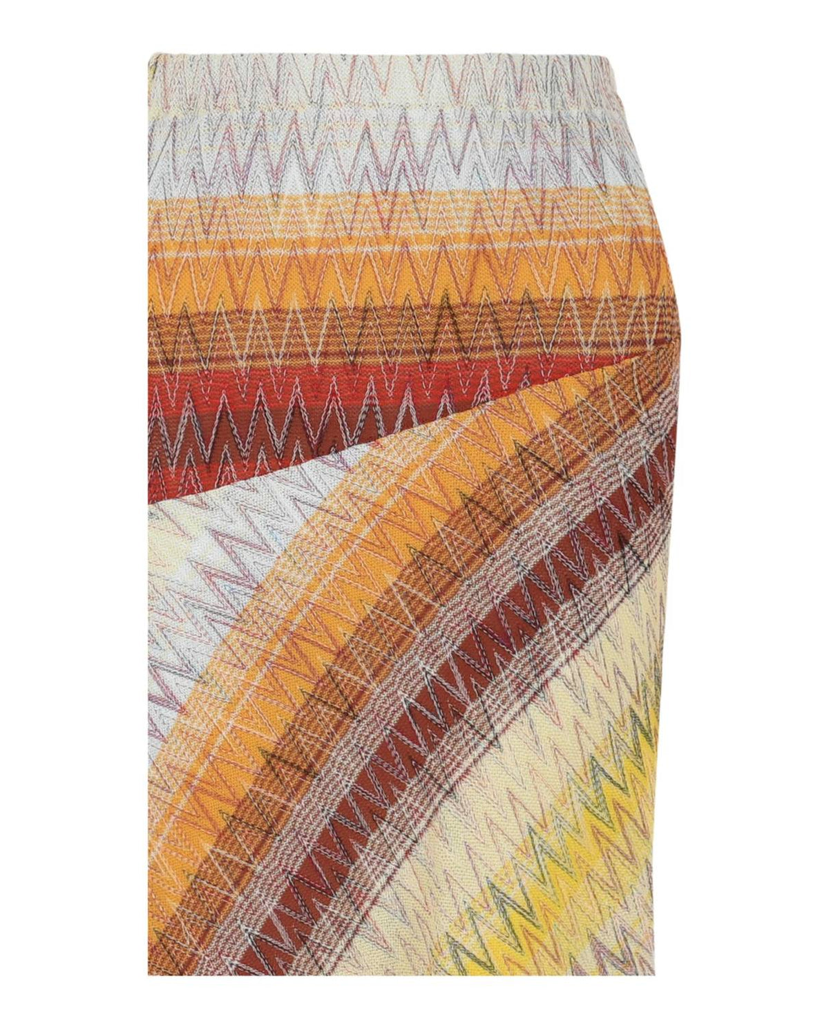 Women's Chevron Print Midi Skirt