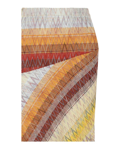 Women's Chevron Print Midi Skirt
