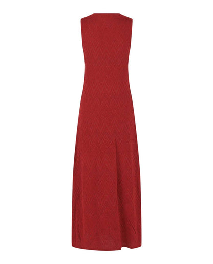 Women's Metallic Chevron Maxi Dress