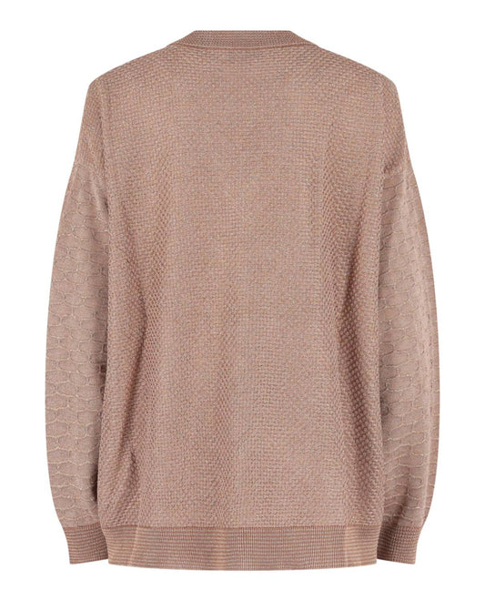 Women's Oversized Lamé Sweater