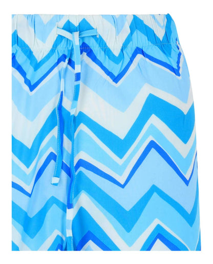 Women's Striped Dolphin Hem Shorts