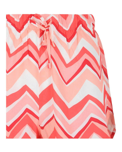 Women's Striped Dolphin Hem Shorts