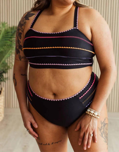 Multi Stitch Swim Top