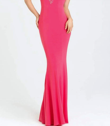 Halter Fitted Sheath Evening Maxi Dress