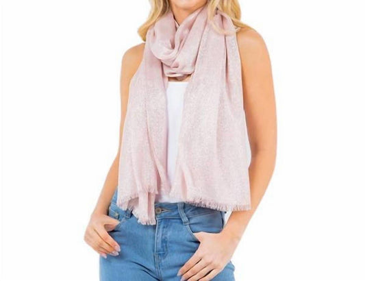 Magic Scarf Women's Metallic Lurex Scarf in Light Pink
