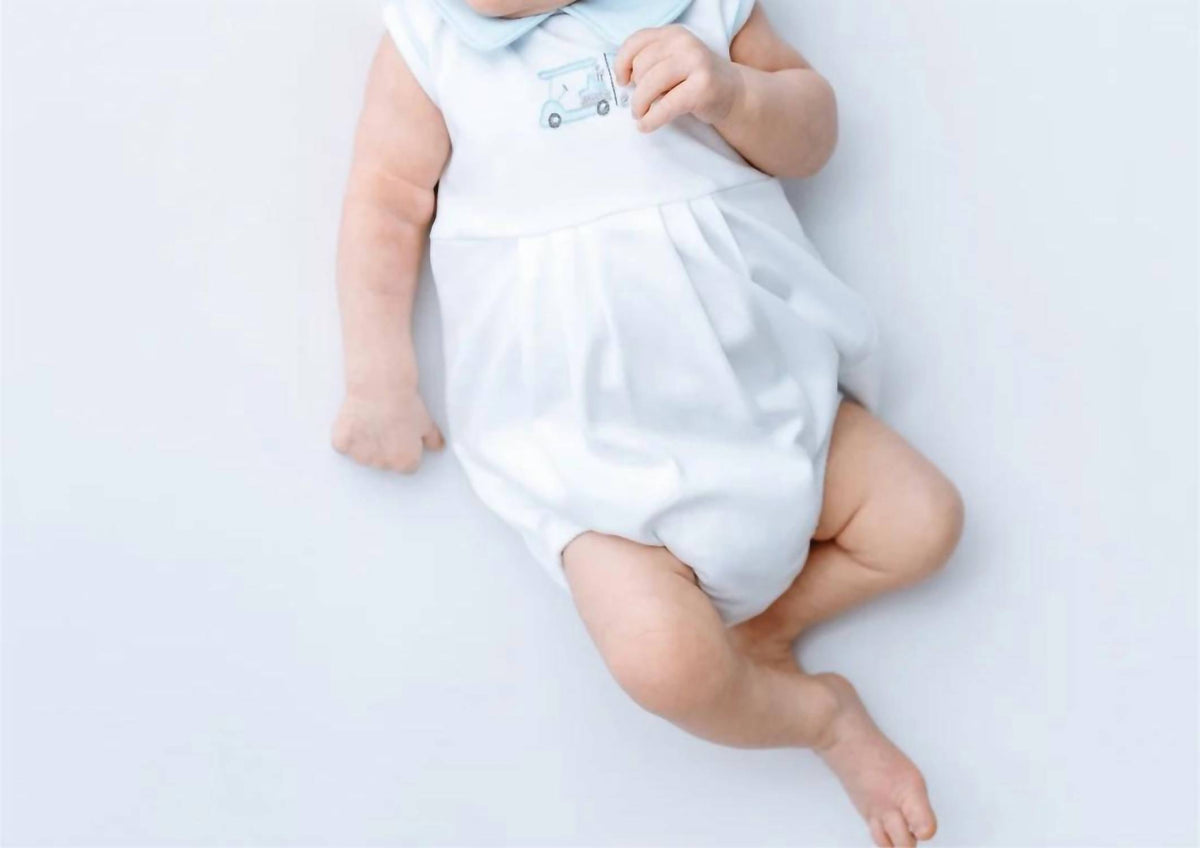 Boy's Little Golfer Collared Sleeveless Short Playsuit