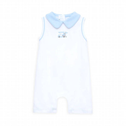 Boy's Little Golfer Collared Sleeveless Short Playsuit