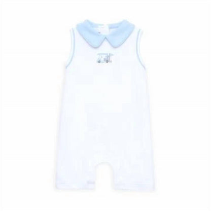 Boy's Little Golfer Collared Sleeveless Short Playsuit