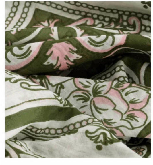 Women's Mosaic Lichen Cotton Scarf