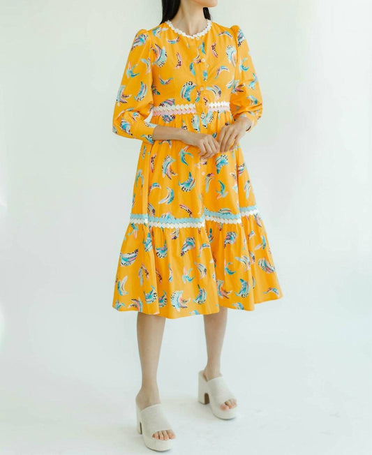 Amelie Bananas Midi Dress