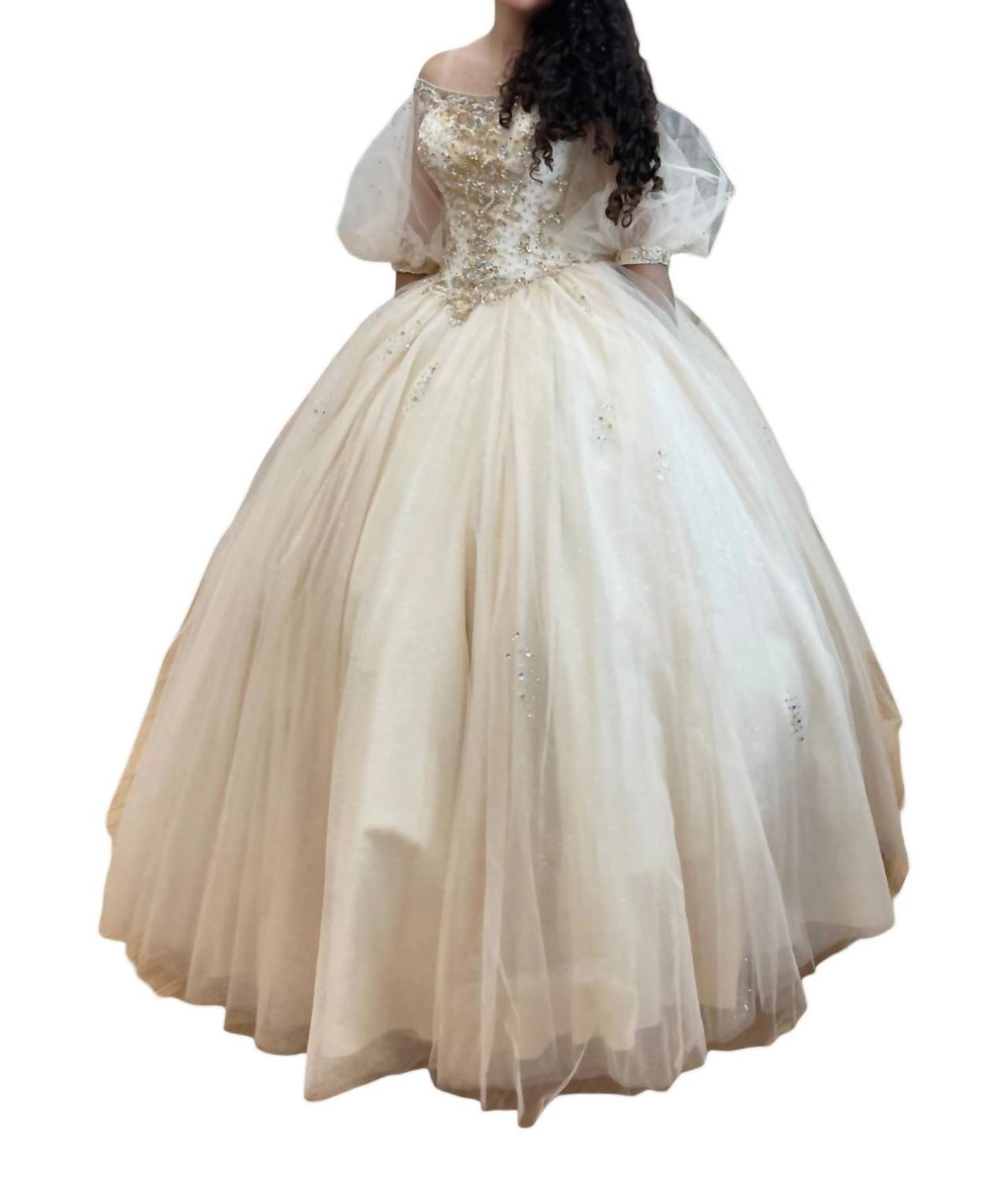 Quinceañera Puff Sleeve Dress