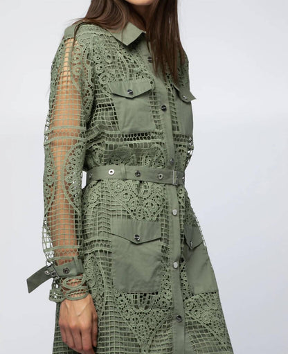 Robe Chemise Broderie Anglaise Shirt Dress