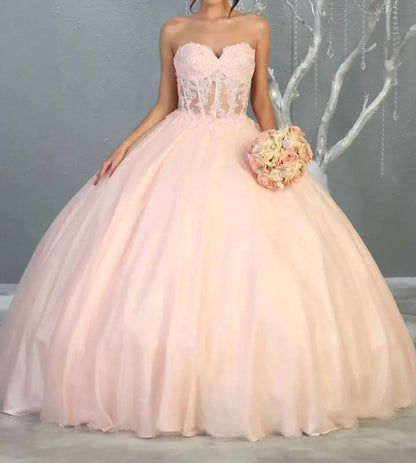 Embroidered Corset Bodice Ballgown
