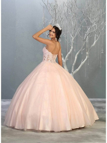 Embroidered Corset Bodice Ballgown
