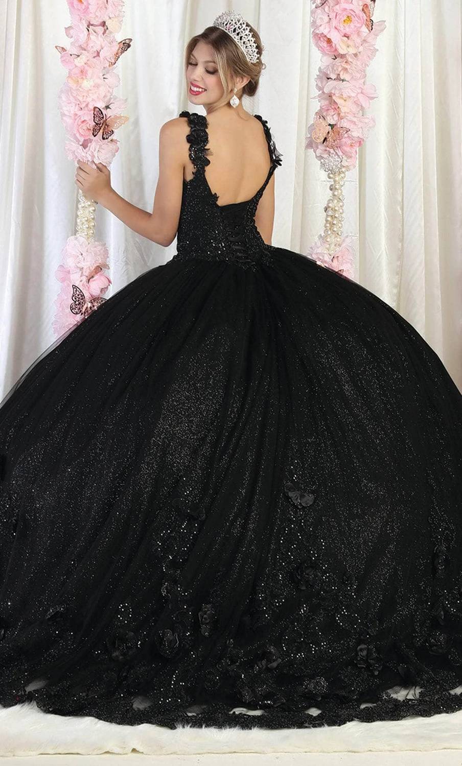 Floral Detailed Quinceanera Ballgown