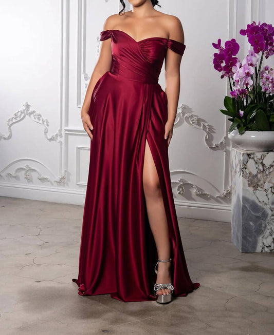 Off Shoulder Pocket Gown