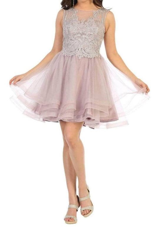 Sleeveless Tiered Cocktail Mini Dress