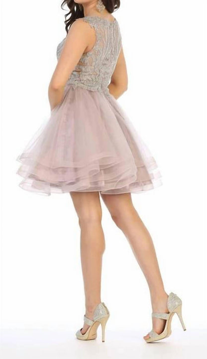 Sleeveless Tiered Cocktail Mini Dress