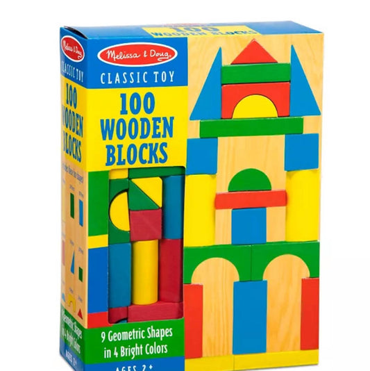 Kids' 100-piece Wood Blocks Set