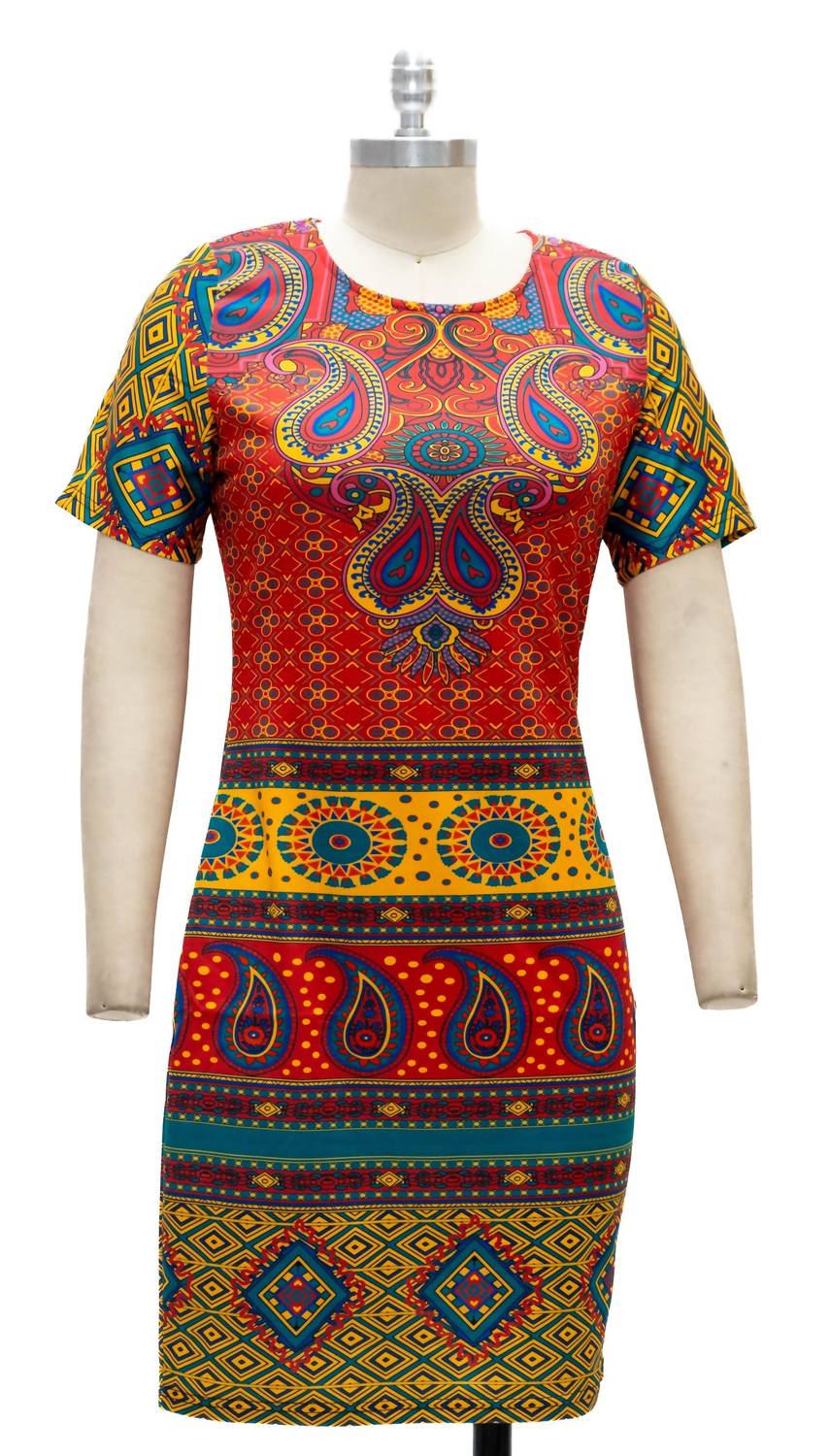 Paisley Print Dress
