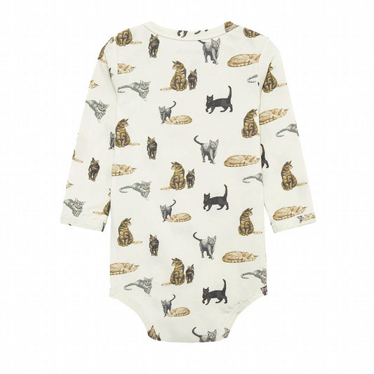 Baby's Cat Cotton Stretch Long Sleeve One Piece