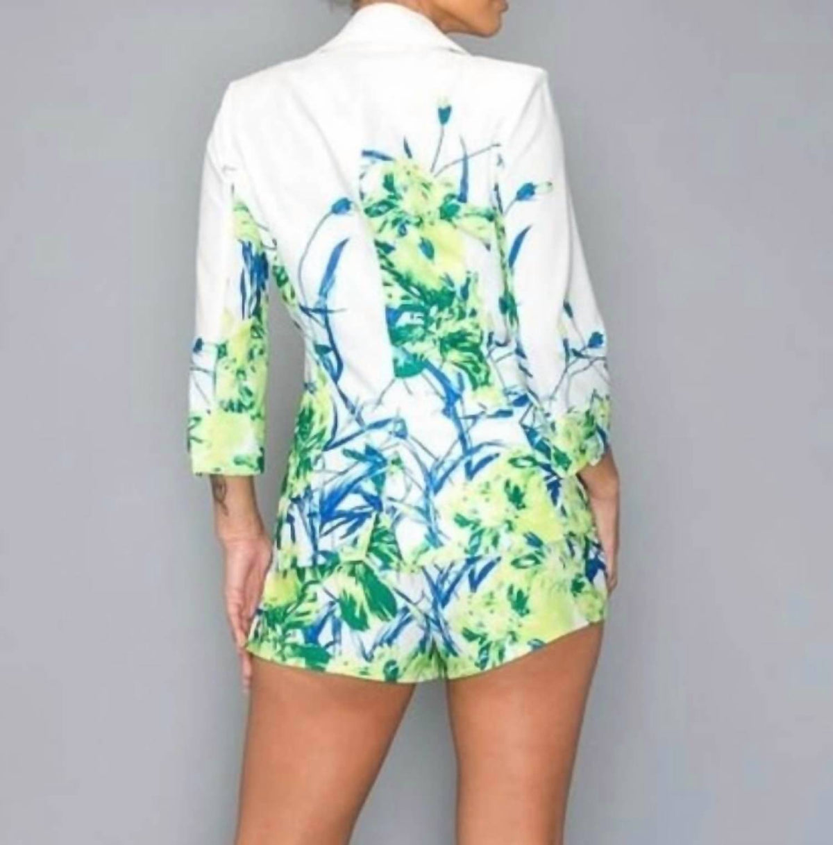 Vanya Floral Blazer Short Set