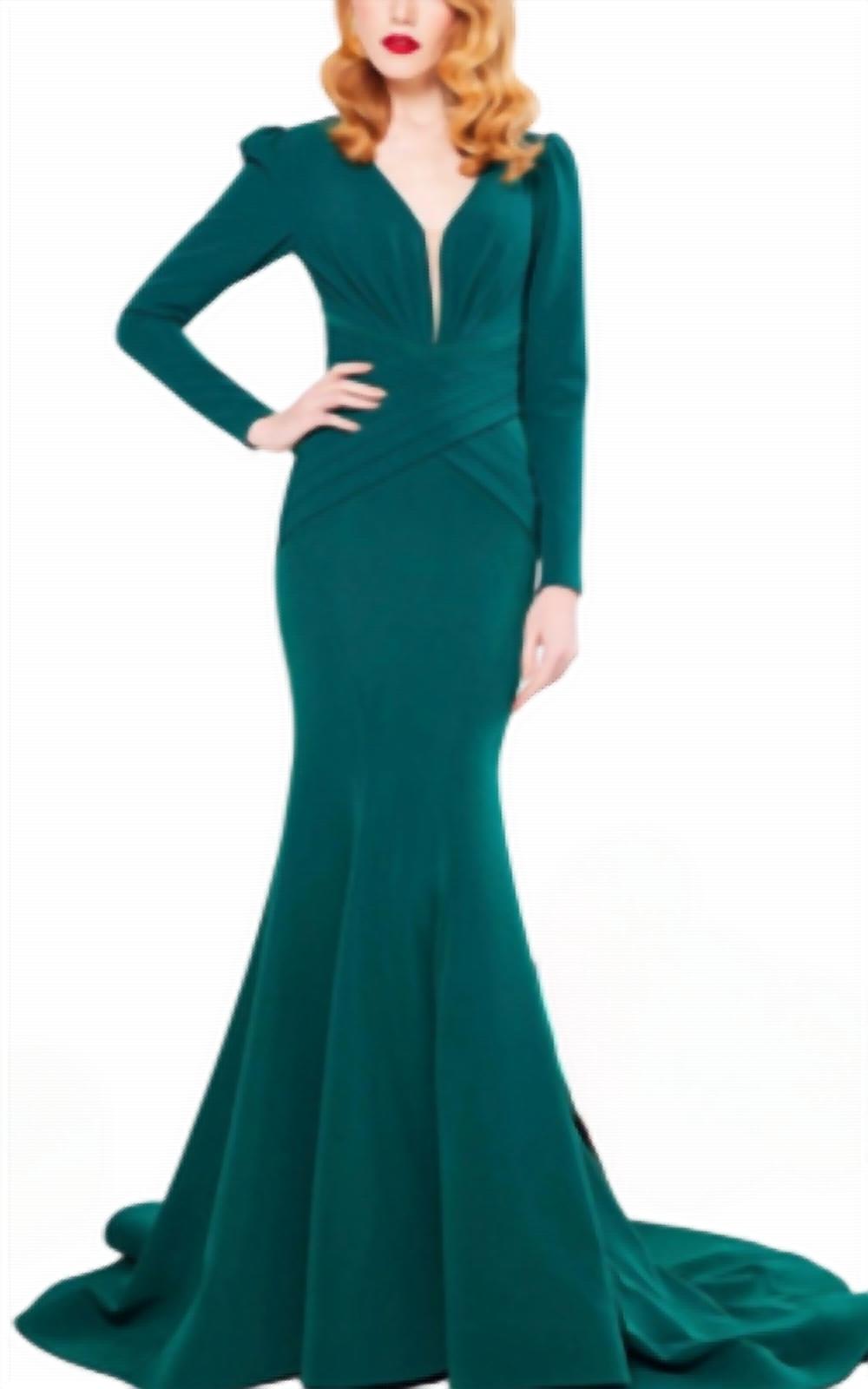Long Sleeve Gown With Train