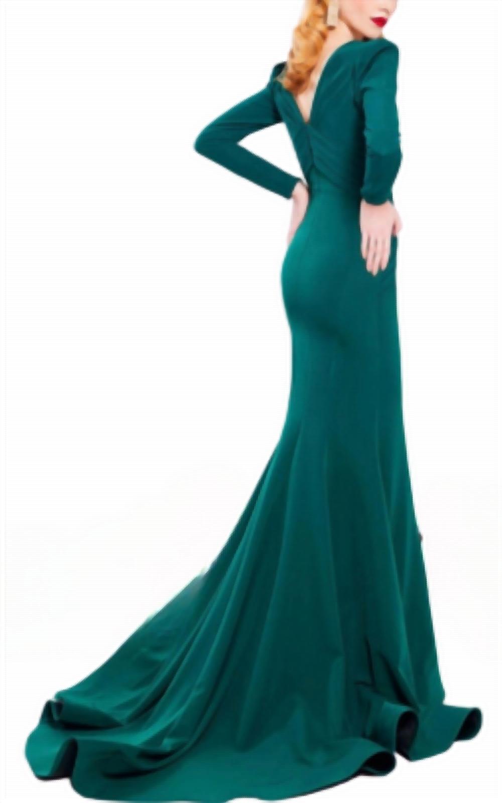 Long Sleeve Gown With Train