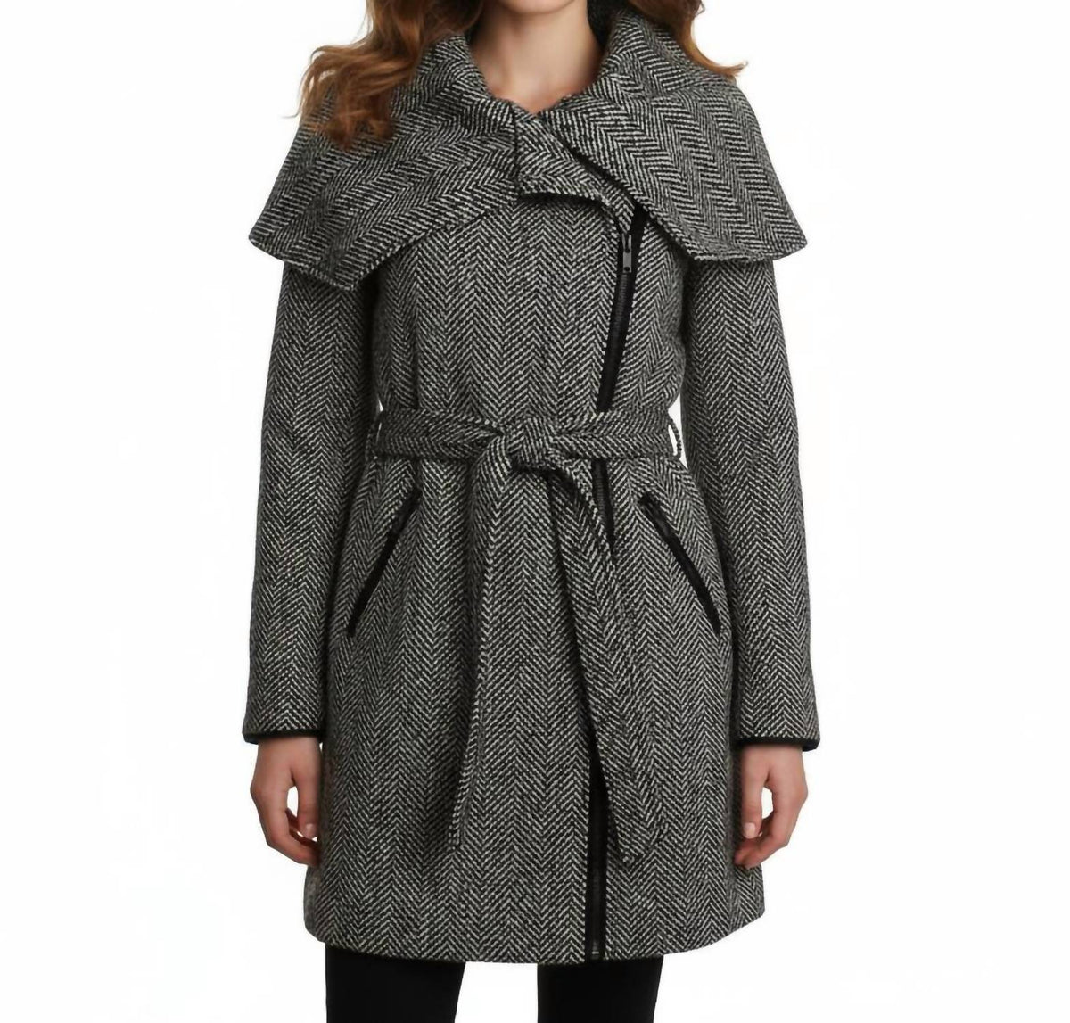 Asymmetrical Shawl Collar Coat