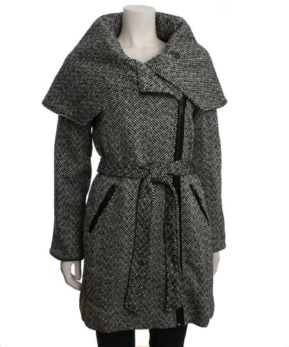 Asymmetrical Shawl Collar Coat