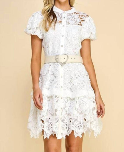 Embroidered Mini Dress