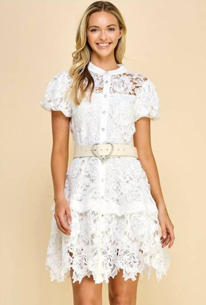 Embroidered Mini Dress