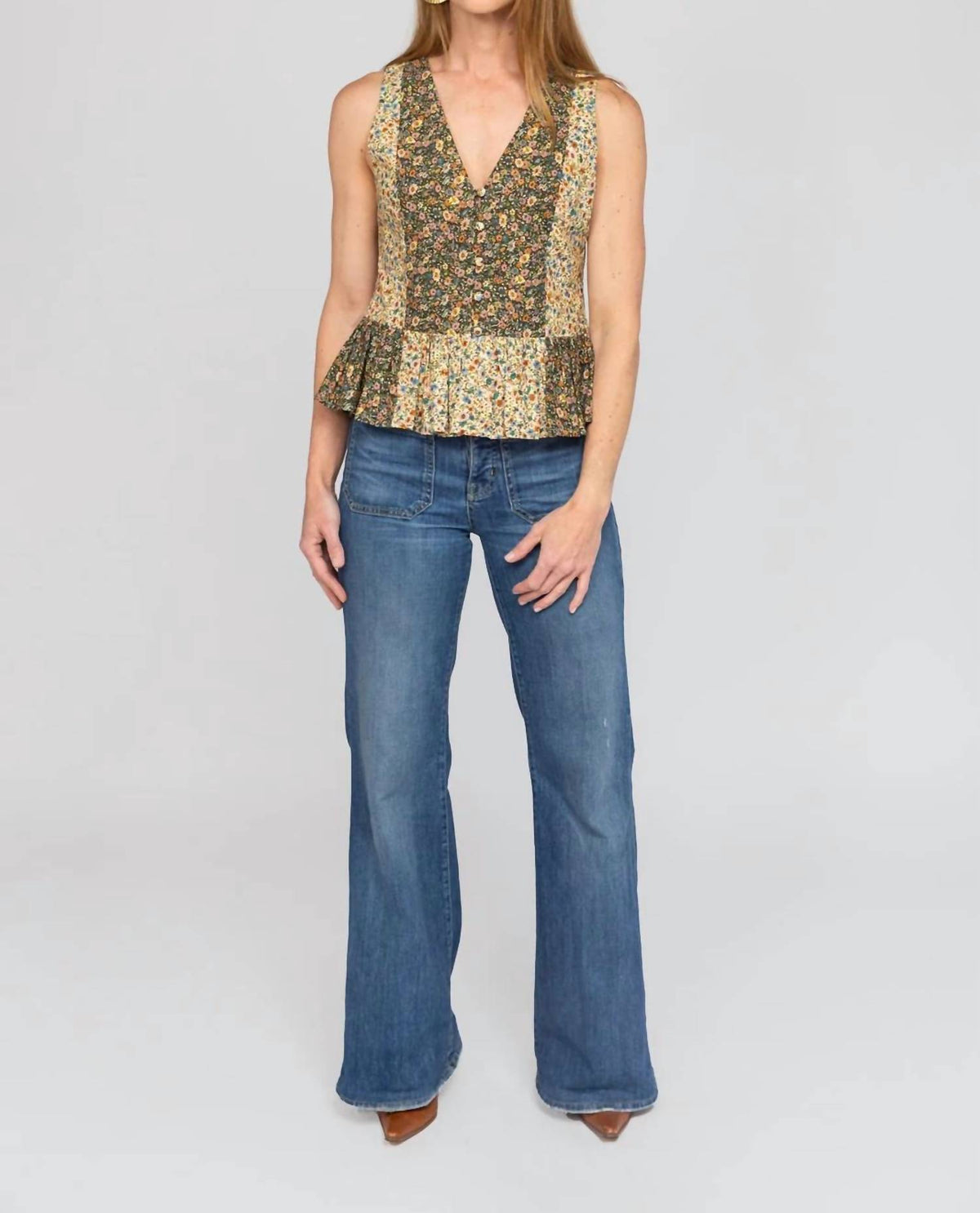 Beck Peplum Sleeveless Top