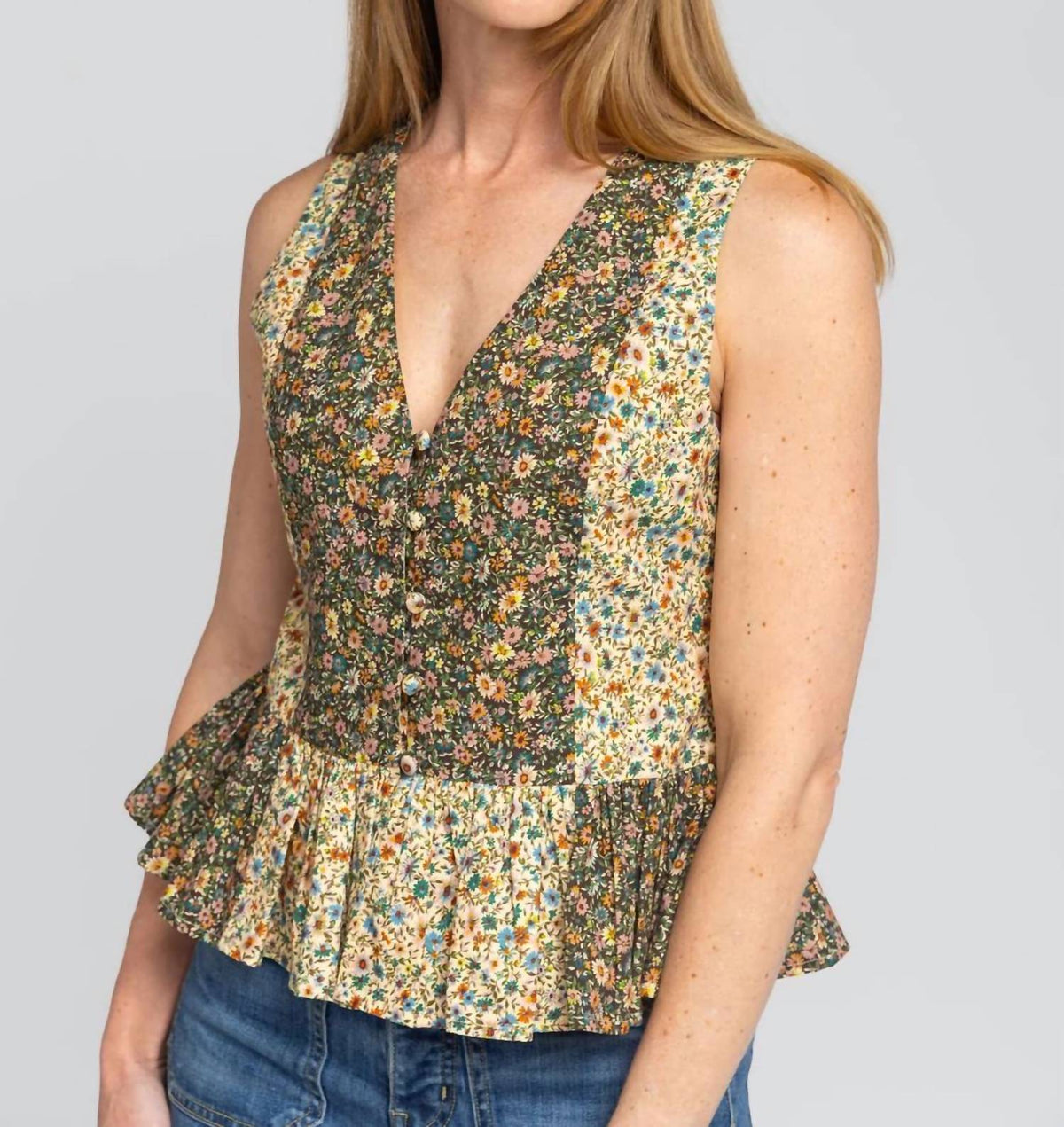 Beck Peplum Sleeveless Top