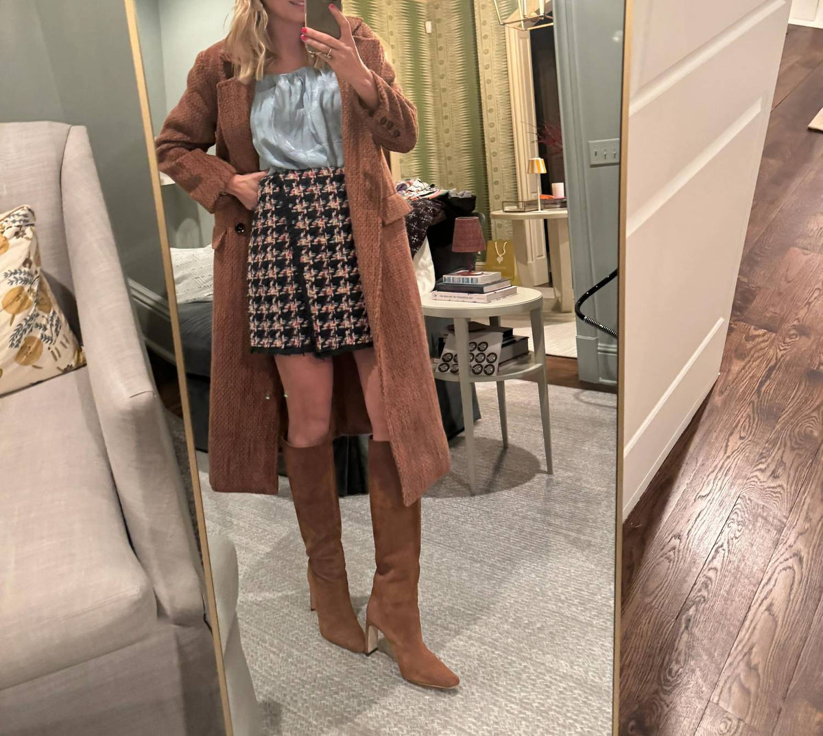 Jackie Tweed Mini Skirt