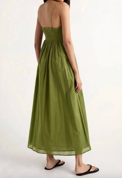 Aurora Ruched Cotton Maxi Dress